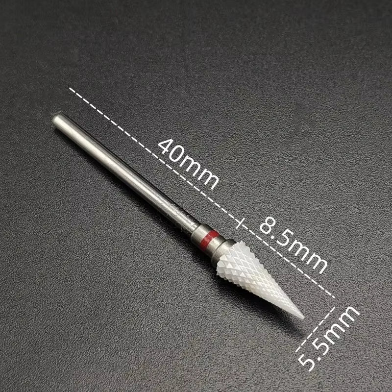Ceramic Carbide Nail Drill Bit Rotate Burr Milling Nail Cutter Bits Electric Drill Machine for Manicure Pedicure Tools