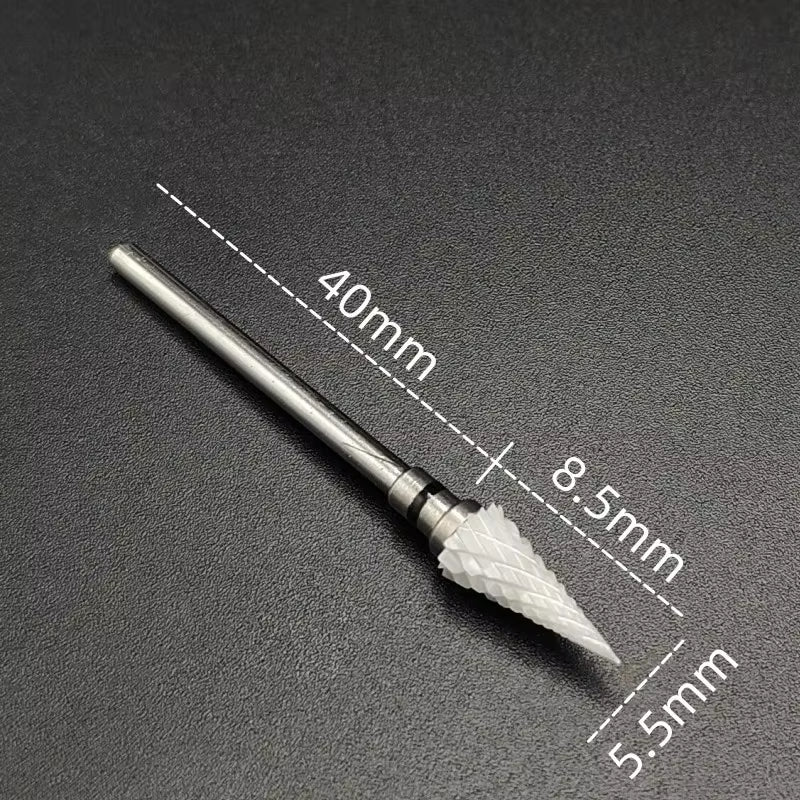 Ceramic Carbide Nail Drill Bit Rotate Burr Milling Nail Cutter Bits Electric Drill Machine for Manicure Pedicure Tools