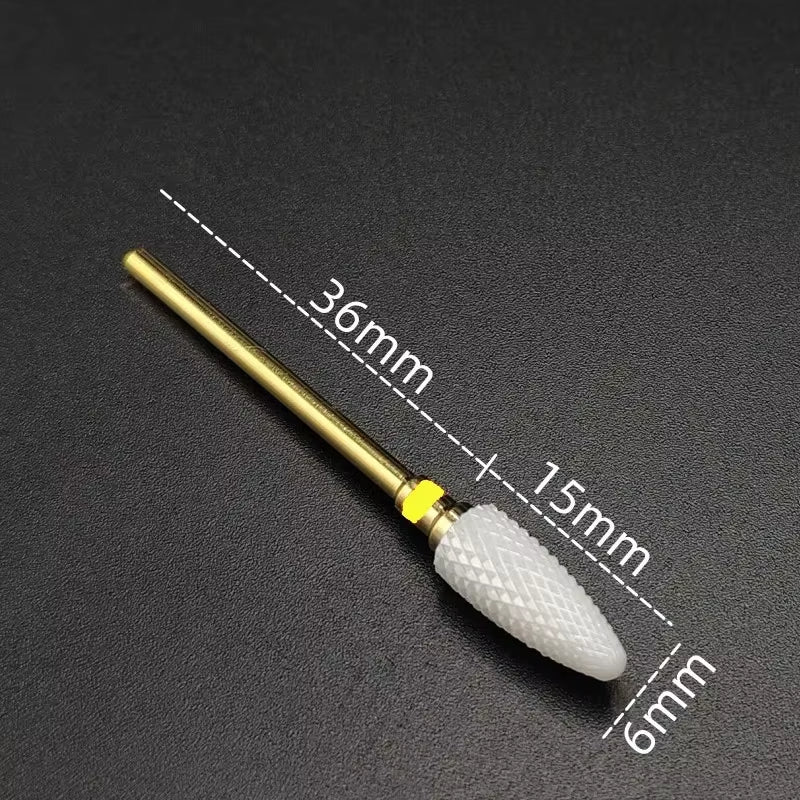 Ceramic Carbide Nail Drill Bit Rotate Burr Milling Nail Cutter Bits Electric Drill Machine for Manicure Pedicure Tools