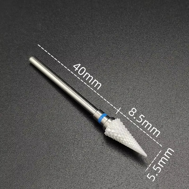 Ceramic Carbide Nail Drill Bit Rotate Burr Milling Nail Cutter Bits Electric Drill Machine for Manicure Pedicure Tools