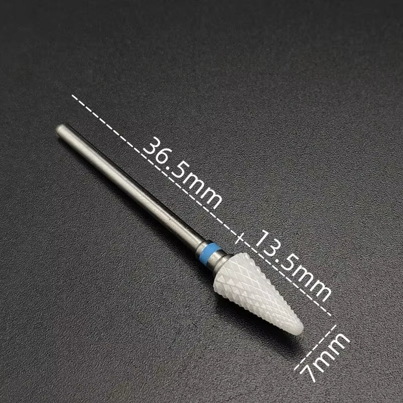 Ceramic Carbide Nail Drill Bit Rotate Burr Milling Nail Cutter Bits Electric Drill Machine for Manicure Pedicure Tools