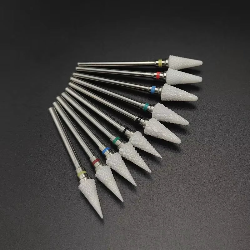 Ceramic Carbide Nail Drill Bit Rotate Burr Milling Nail Cutter Bits Electric Drill Machine for Manicure Pedicure Tools