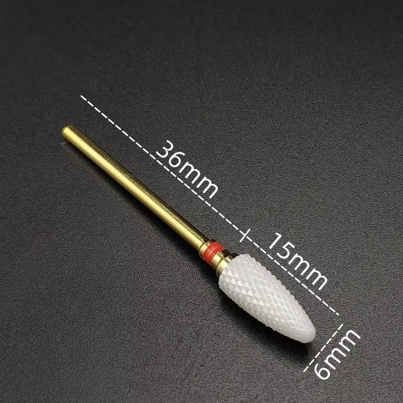 Ceramic Carbide Nail Drill Bit Rotate Burr Milling Nail Cutter Bits Electric Drill Machine for Manicure Pedicure Tools