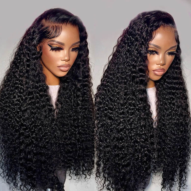 Megalook 13X4 Pre-All Glueless Body Wave 30 Inch Invisible Knots Natural Black Natural Hairline