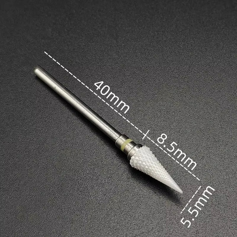 Ceramic Carbide Nail Drill Bit Rotate Burr Milling Nail Cutter Bits Electric Drill Machine for Manicure Pedicure Tools