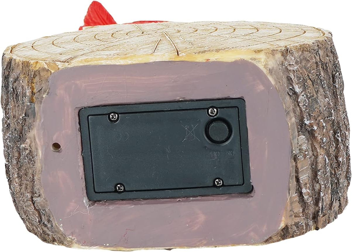 Christmas Red Bird Resin Statue with LED Light Cardinal Bird for Home and Lawn Decor, Noel